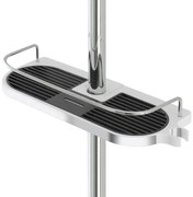 Mensola per colonna doccia universale in ABS cromo con fermo oggetti