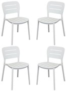 HAZEL - set 4 sedie in polipropilene impilabili