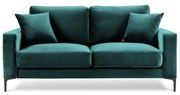 Divano in velluto blu turchese, 158 cm Harmony - Kooko Home