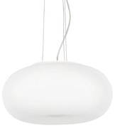 Lampadari E Sospensioni Ulisse Vetro Bianco 3 Luci E27 D52Cm