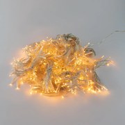 Tenda Natalizia LED 2x2m RITMO DI MUSICA Cavo TRASPARENTE IP44 Colore Bianco Caldo 2200 - 2300 °K