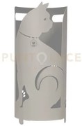 Porta ombrelli da ingresso originale gatto fango in ferro 23x55cmh