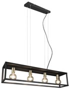 Lindby - Ubanio 4 Lampada a Sospensione Black/Brass Lindby