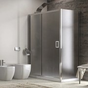 Kamalu - Cabina doccia angolo 120x70 vetro opaco altezza 180cm K410NS