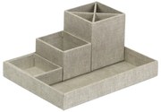 Organizzatore da tavolo 4 pezzi beige Lena - Bigso Box of Sweden