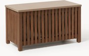 Cassapanca da giardino in legno di acacia con rivestimento Arkin, larg. 80 cm