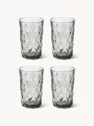 Bicchieri da long drink con motivo strutturato Colorado, set da 4