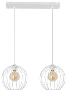 Lampadario su corda MERCURE 2xE27/15W/230V bianco