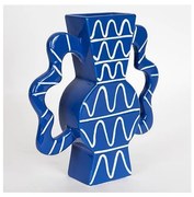 Vaso in ceramica 37,5x35,5 cm blu