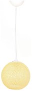 Lampadario su corda JUTE 1xE27/60W/230V giallo