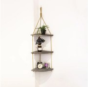 Mensola angolare pendente 90x25 cm marrone