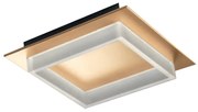 Plafoniera Contemporanea Square Metallo Oro Opaco Led 28W