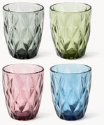 Set di 4 bicchieri con motivo strutturato Colorado