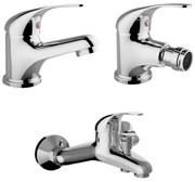 Set miscelatori lavabo bidet e vasca Italia in ottone cromo