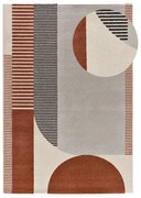 Tappeto rosso/grigio 160x230 cm Gaia – Universal