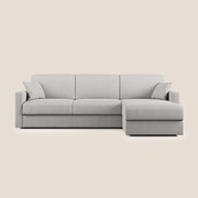 Chris Divano letto angolare con penisola in microfibra smacchiabile T11 grigio_chiaro 248 cm Destro (mat. 120x197)