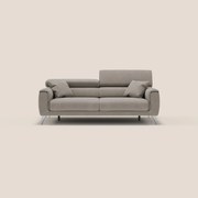 Caravaggio divano con sedute allungabili e poggiatesta reclinabili in tessuto impermeabile T02 beige