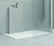 Piatto doccia effetto pietra 120x70cm colore bianco opaco - KAMALU