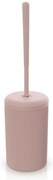 Scopino WC da appoggio rosa in plastica Ring