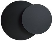 Applique 1 Luce A Disco Con Base In Acciaio Nero