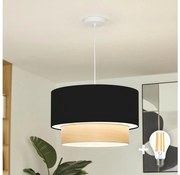 Brilagi - Lampadario LED sospeso su cavo CERIA 1xE27/40W/230V Ø 50 cm nero/beige