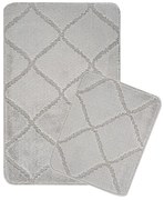 Set di tappetini per il bagno grigio chiaro 2 pz 50x80 cm Cizgili – Foutastic