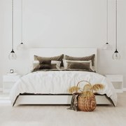 Comodini 2 pz con cassetto in bianco lucido