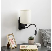 Brilagi - Applique a LED NUBILA 1xE27/25W/230V + LED/3W nero/color crema