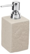 Dispenser Sapone Liquido Moderno In Ceramica Beige D' Appoggio