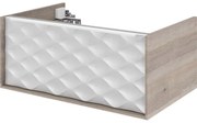 Mobile da bagno sotto lavabo SENSEA Neo grigio laccato lucido L 75 x H 32 x P 48 cm 1 cassetto, lavabo non incluso