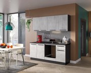 Cucina montata Dora con cappa Inka L 195 cm