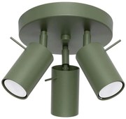 Sollux SL.1503 - Faretto RING 3xGU10/10W/230V verde