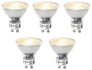 Set di 5 lampadine LED GU10 dimmerabili 7W 600 lm 2700K