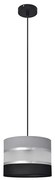 Lampadario a sospensione con filo HELEN 1xE27/15W/230V diametro 20 cm nero/grigio/argento
