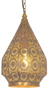 Lampada a sospensione orientale oro 26 cm - Mowgli