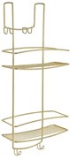 Mensola da bagno in acciaio sospesa in oro Onda - Metaltex