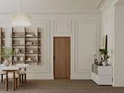 Porta scorrevole con sistema a incasso H205 x L73 cm  in MDF e Legno Naturale scuro - SANDORA
