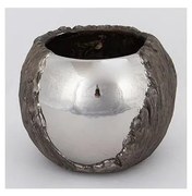 Vaso di fiori diametro 18,5 cm argento/marrone