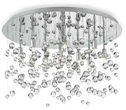 Plafoniera Contemporanea Neve Metallo Bianco 8 Luci G9 3W 3000K Luce Calda