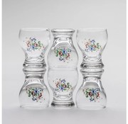Set 6x bicchiere da liquore limpido - motivo floreale no 4