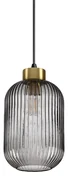 Sospensione Vintage-Decò Mint-1 Metallo Fumè 1 Luce E27