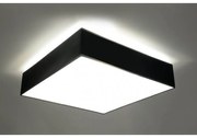 Plafoniera Quadrata da Soffitto in PVC 3xE27 HORUS 45 Nera da interno Colore del corpo Nero