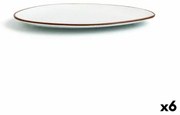 Piatto da pranzo Ariane Terra Triangolare Beige Ceramica Ø 29 cm (6 Unità)