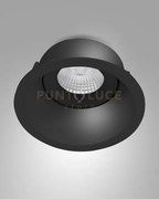 Toodle faretto attacco gu10 tondo nero orientabile d.9,3cm
