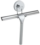 WENKO 20877100-Raschietto VACUUM-LOC RUND STAH 24,5x25 cm acciaio inossidabile/lucido cromo/argento