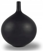 Vaso in ceramica, 24 cm, nero opaco