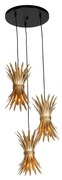 Lampadario Art Déco oro 3 luci - Wesley