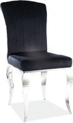 Sedia Prince in velluto nero - H100 cm
