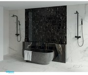 Marazzi "All Marble" Calacatta Black Rett.75x150