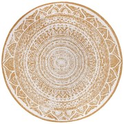 Tappeto rotondo per esterni giallo ocra-bianco ø 140 cm Siruma - NORTHRUGS